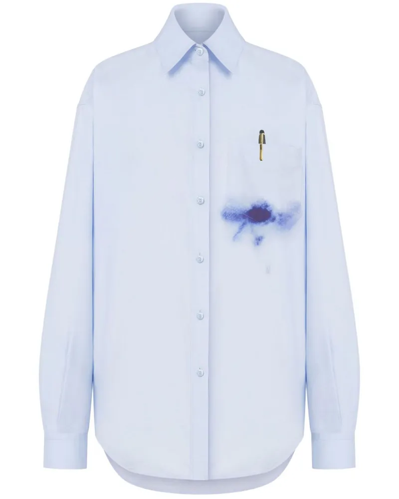 Moschino Hemd mit Flecken-Print - Blau Blau