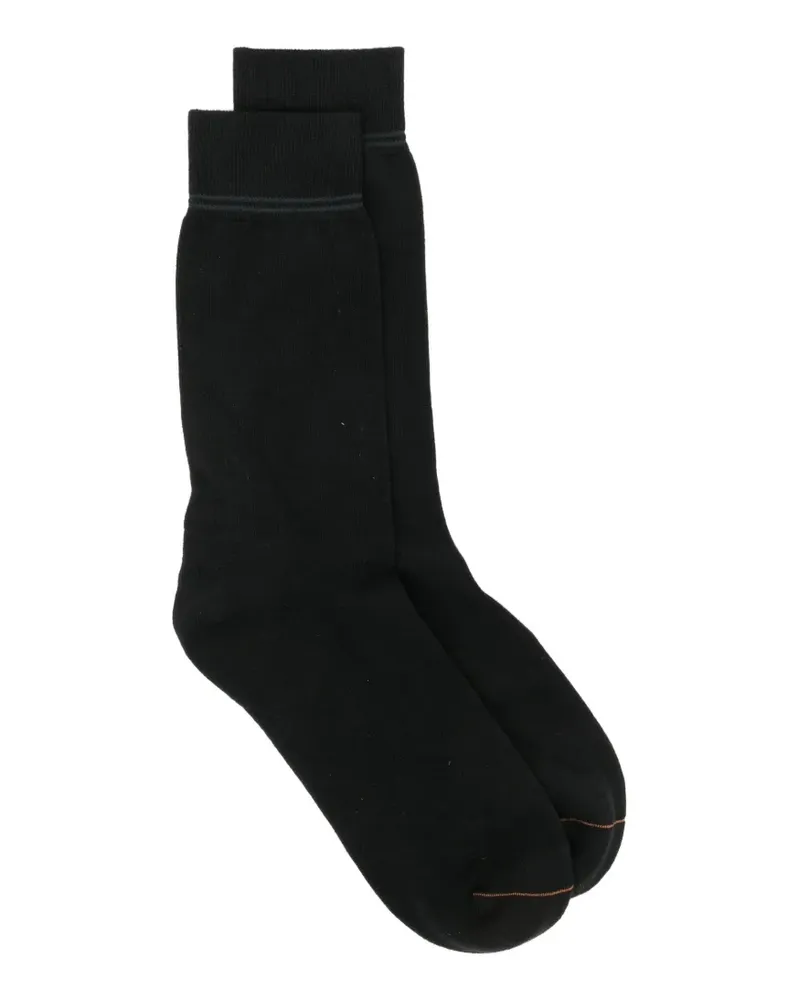 Ermenegildo Zegna ribbed-trim socks - Schwarz Schwarz