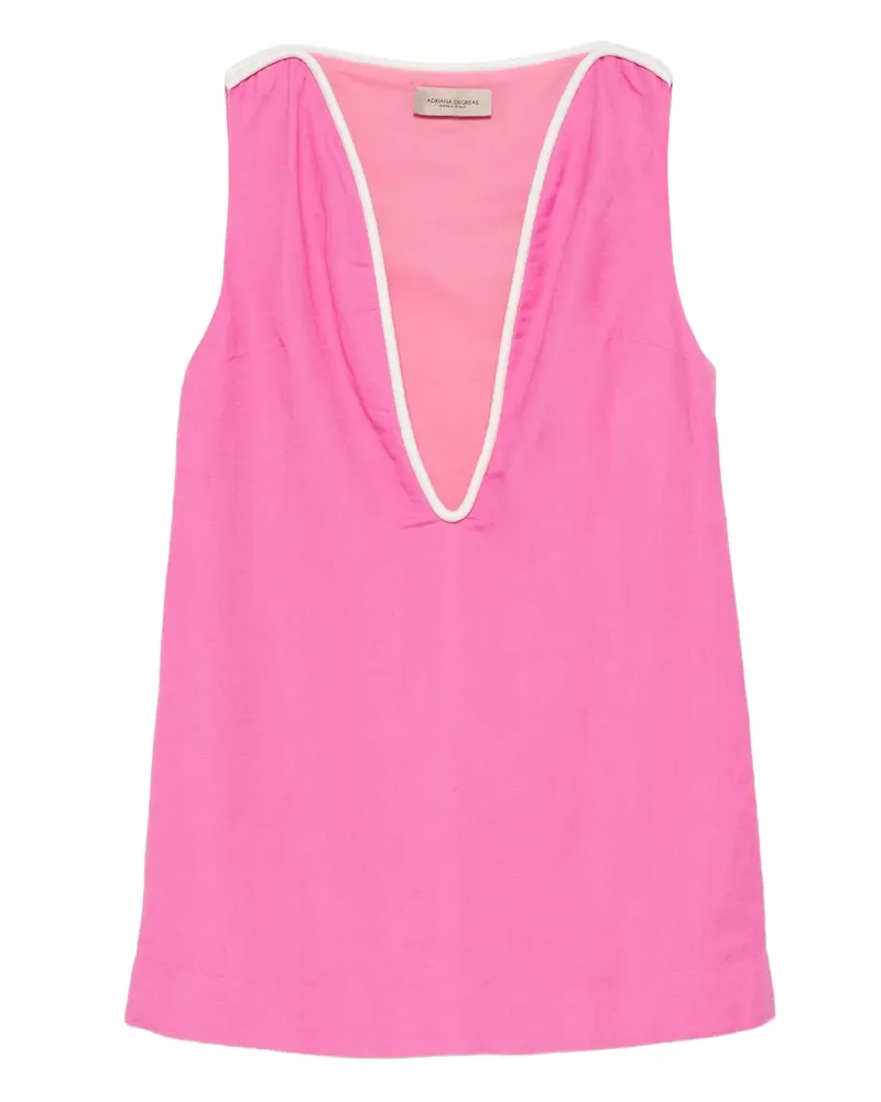 Adriana Degreas V-neck mini dress - Rosa Rosa