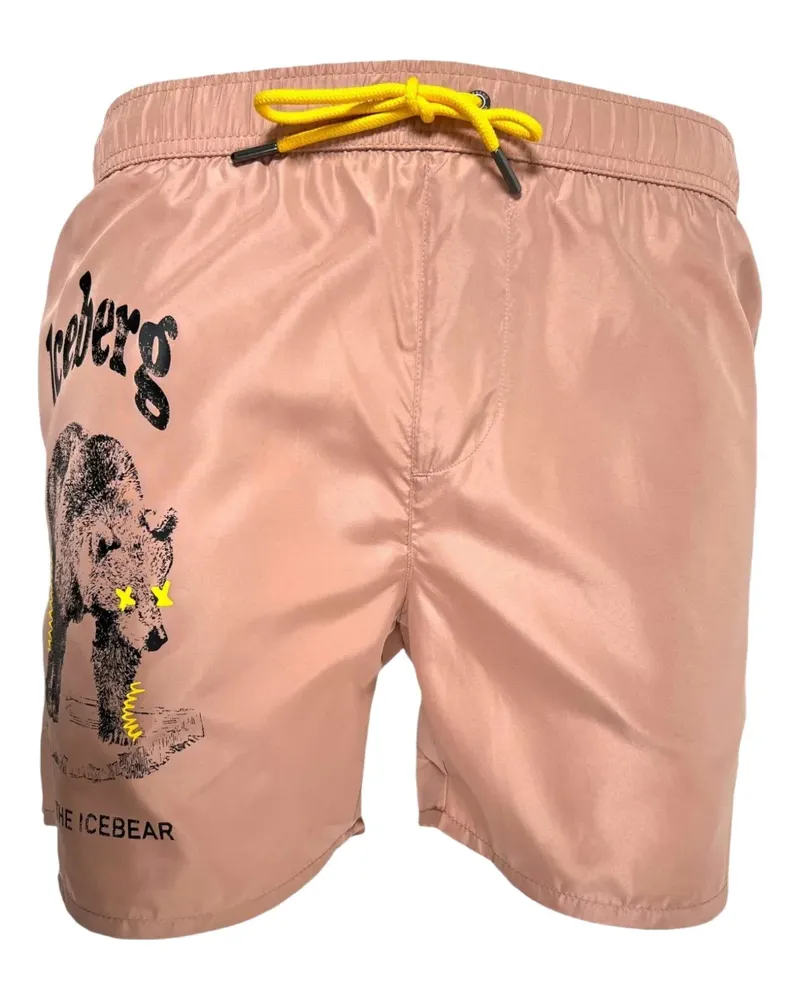 Iceberg Badeshorts mit grafischem Print - Nude Nude