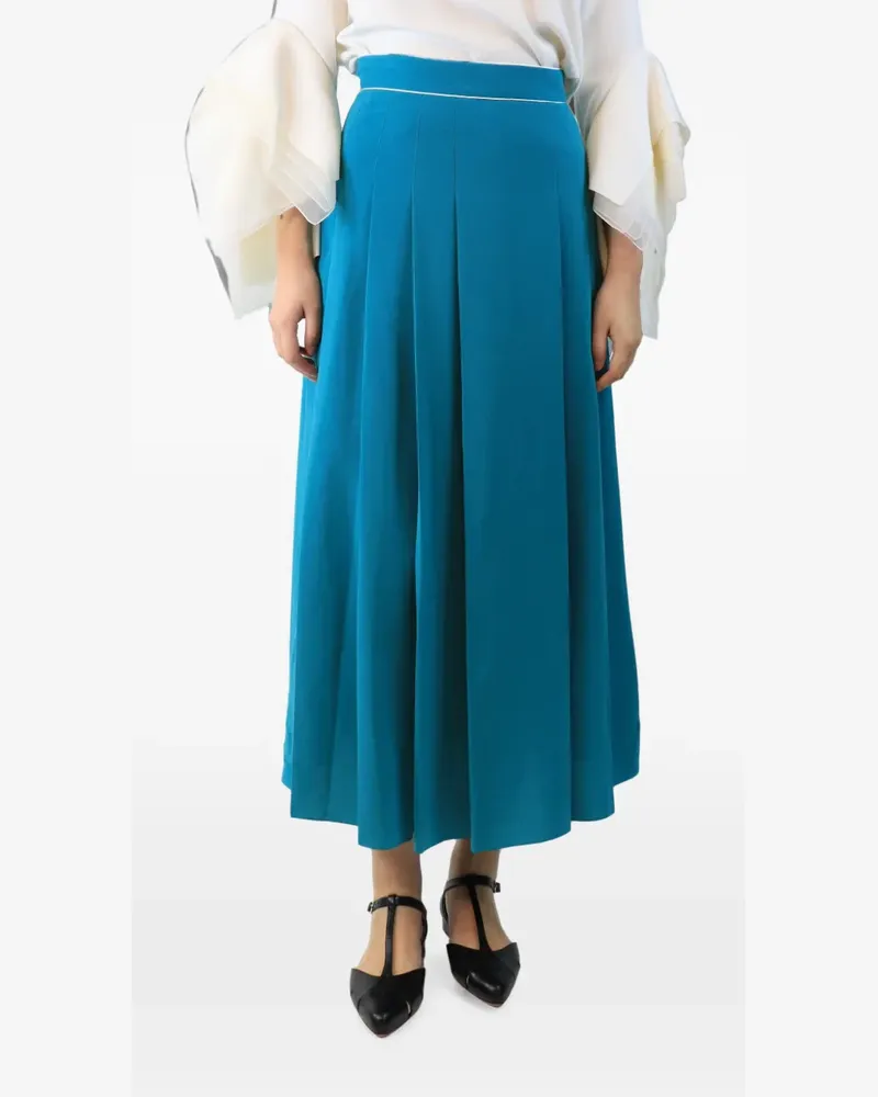 Roksanda Ilincic pleated midi skirt - Blau Blau