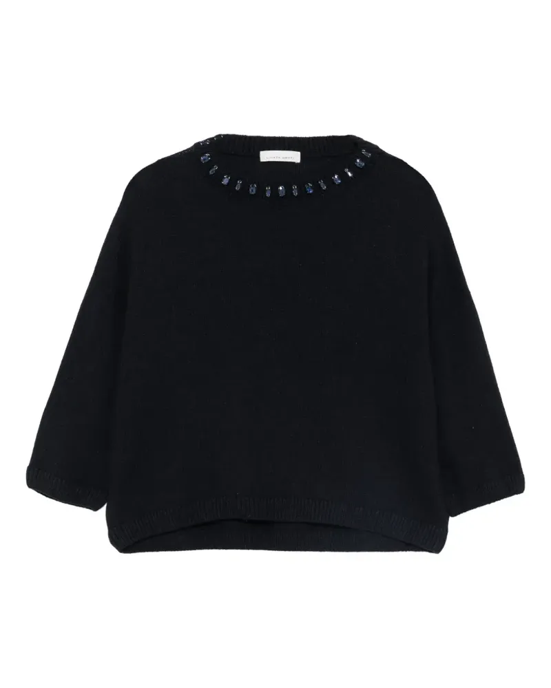 Liviana Conti Pullover mit Kristallen - Blau Blau