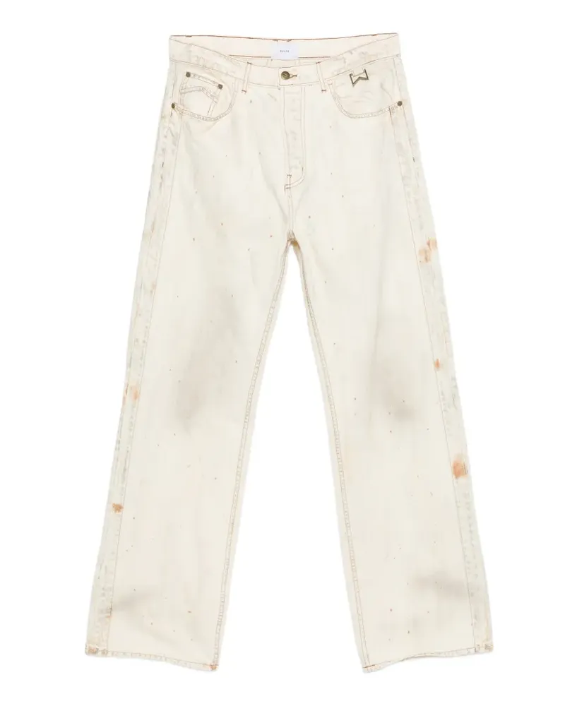 RHUDE distressed straight jeans - Nude Nude