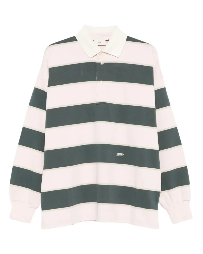 AUTRY Gestreiftes Poloshirt - Rosa Rosa