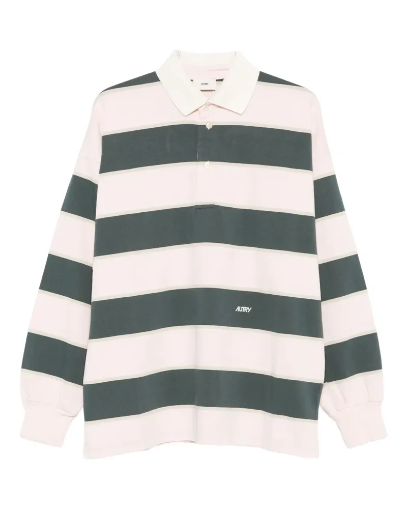 AUTRY Gestreiftes Poloshirt - Rosa Rosa