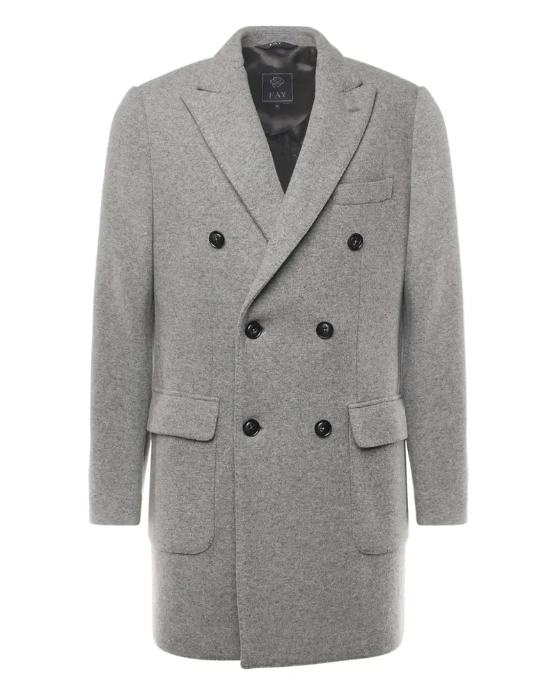 Fay double-breasted coat - Grau Grau