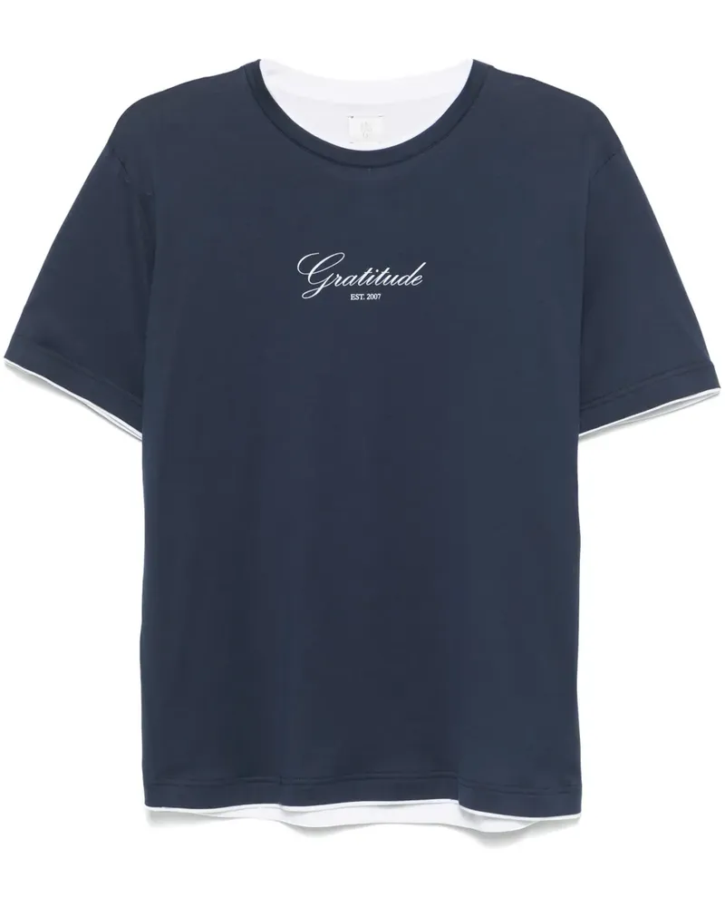 Eleventy T-Shirt mit rundem Ausschnitt - Blau Blau
