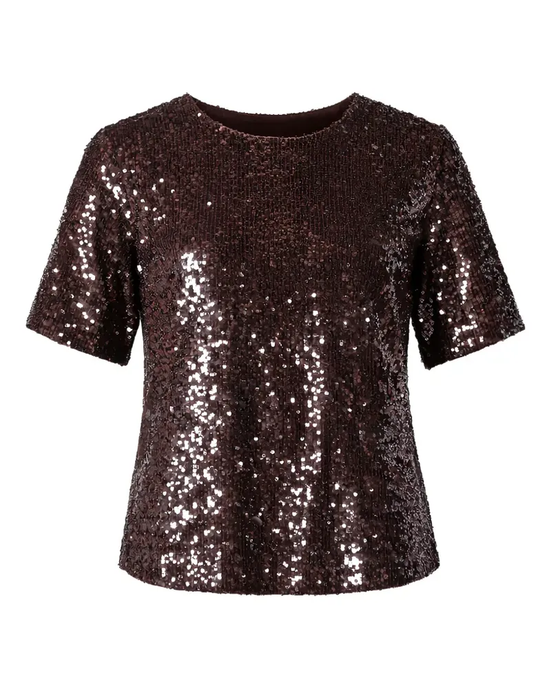 P.A.R.O.S.H. Bluse mit Pailletten - Braun Braun