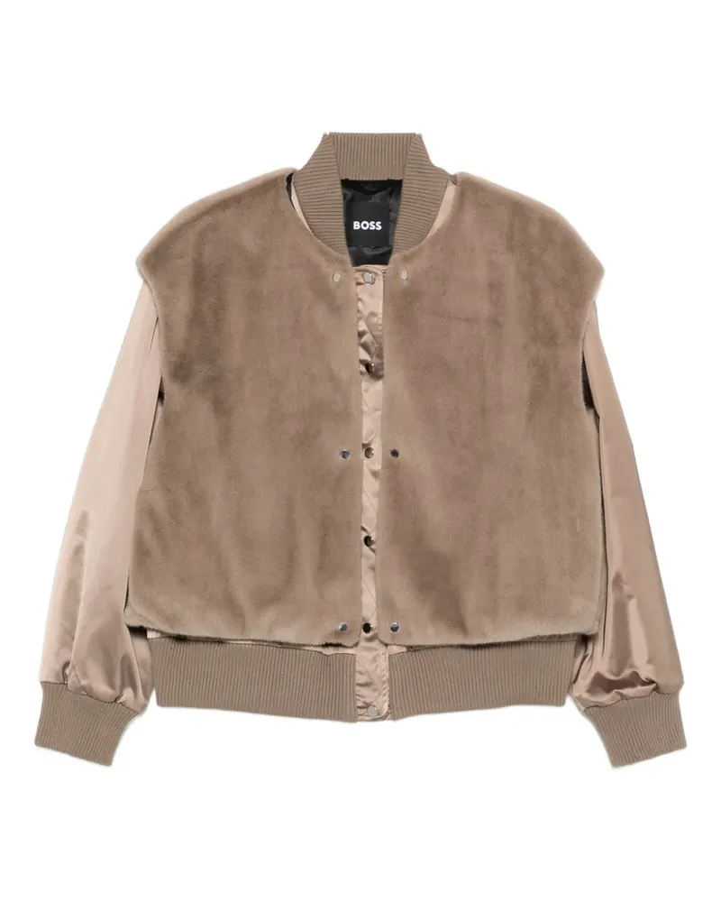 HUGO BOSS Bomberjacke mit abnehmbarer Blende - Braun Braun