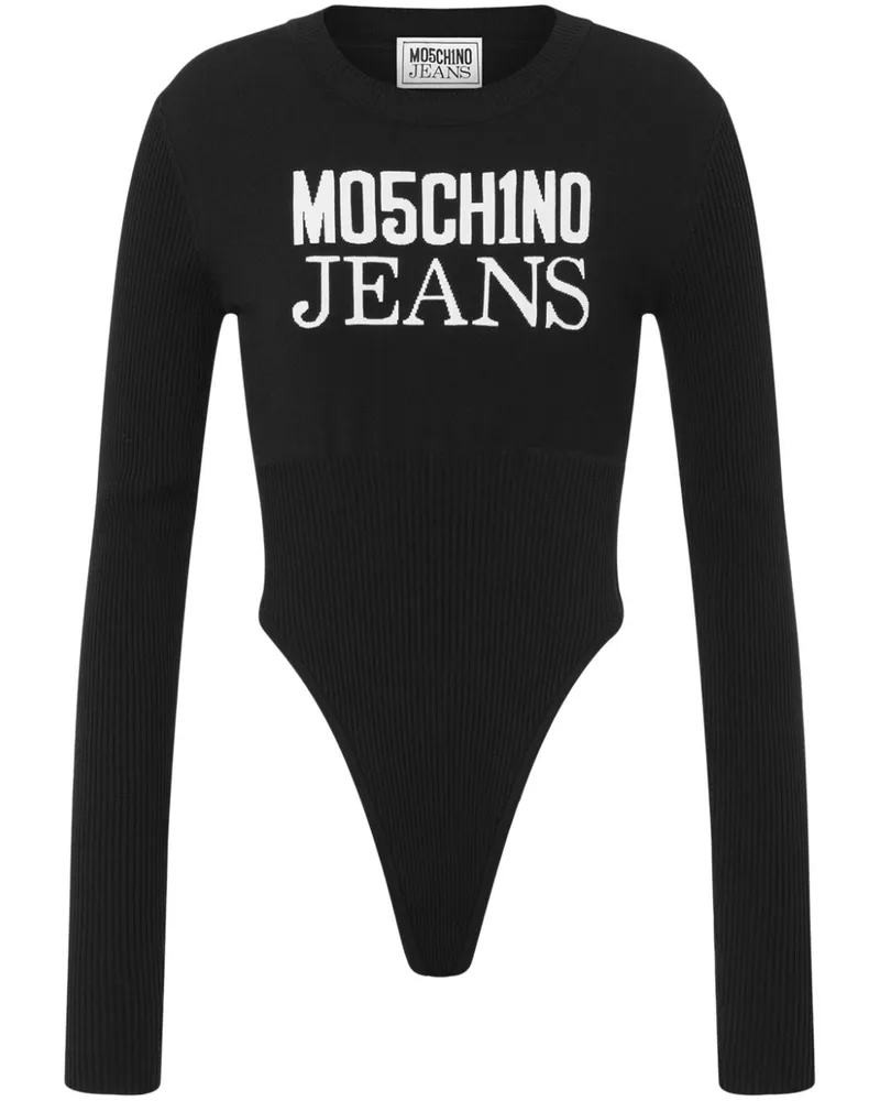 Moschino Body mit Logo-Print - Schwarz Schwarz
