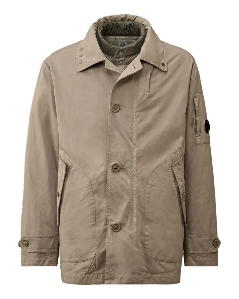 C.P. Company Lens-detail detachable-hood coat - Grau Grau