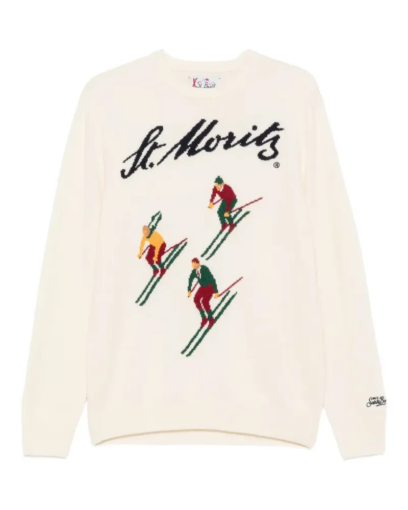MC2 Saint Barth St. Moritz intarsia-knit sweater - Nude Nude