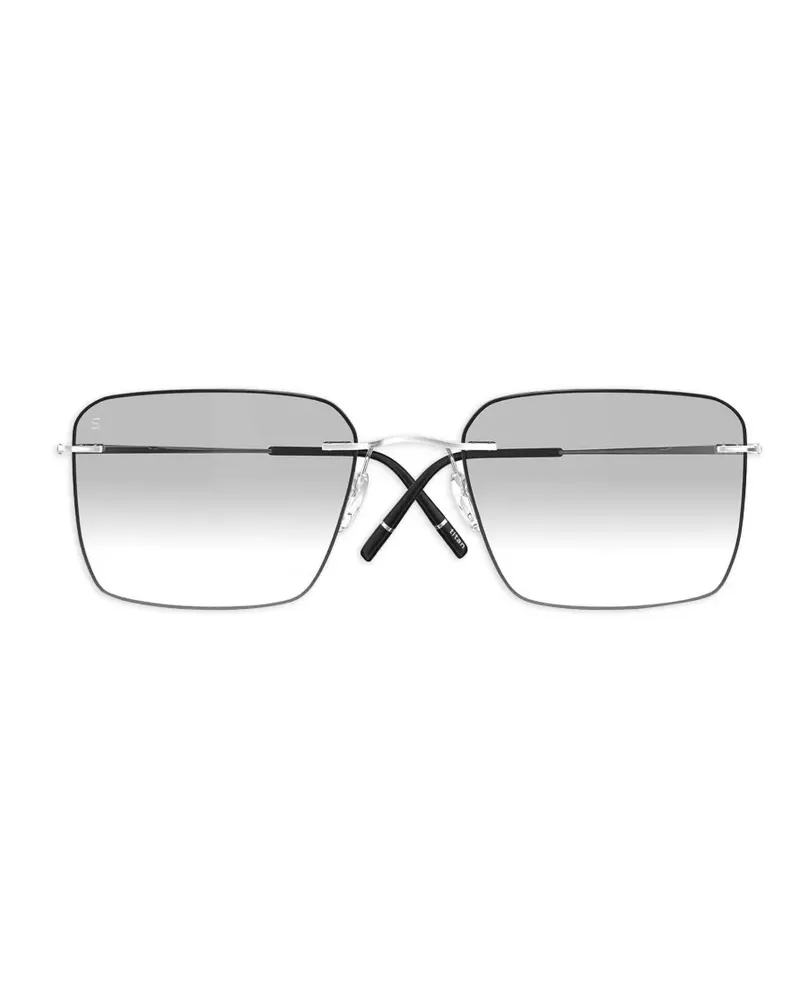 Silhouette Titan Minimal Art Stellar rectangle-frame sunglasses - Silber Silber