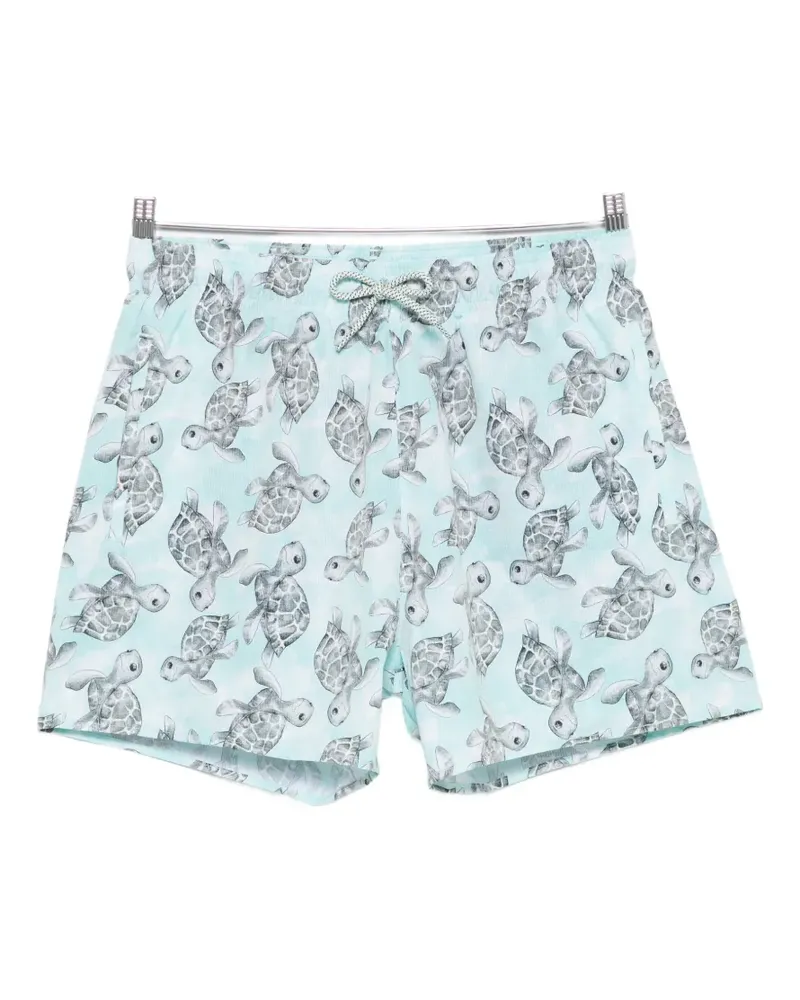 Emporio Armani turtle print swim shorts - Blau Blau