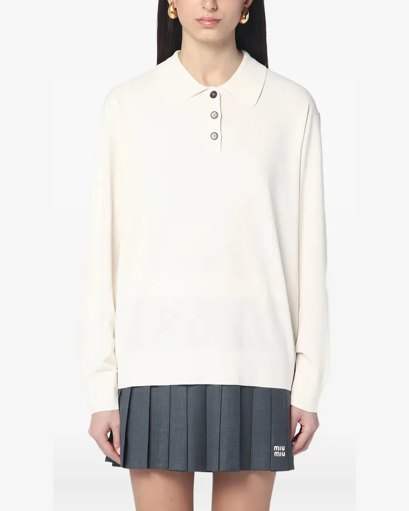 The Garment Langärmeliges Poloshirt - Nude Nude