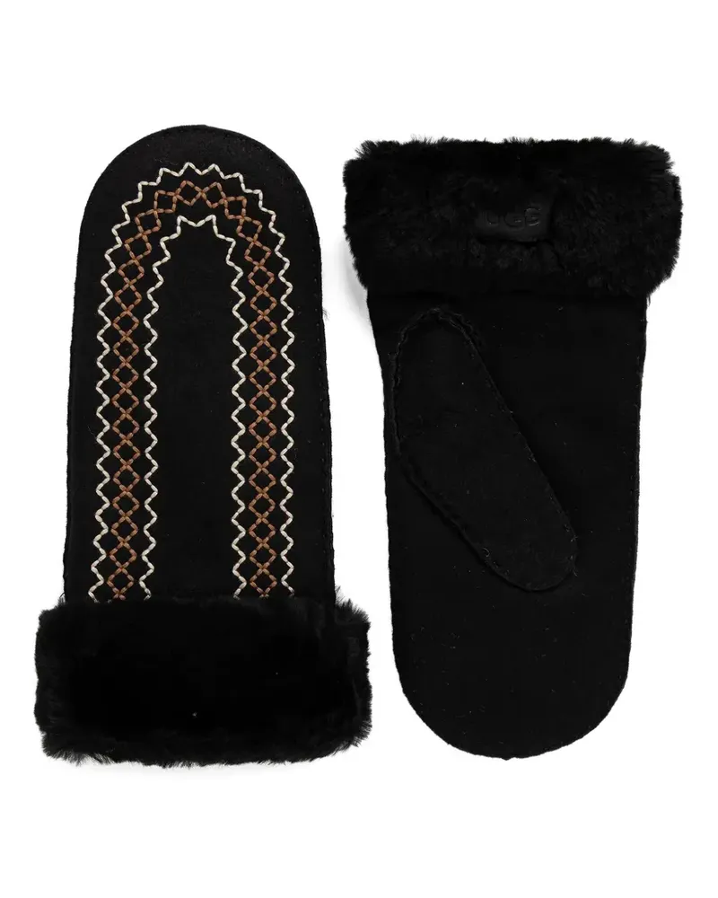 UGG Atherson Handschuhe mit Stickerei - Schwarz Schwarz