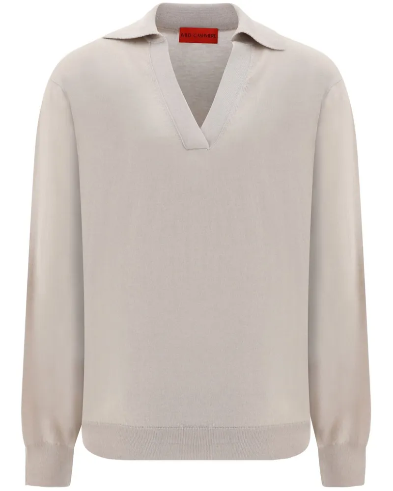Wild Cashmere Pullover mit Spreizkragen - Nude Nude
