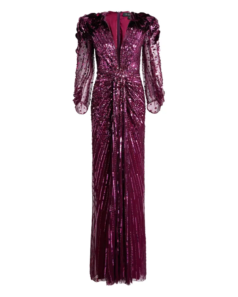 Jenny Packham Xenia sequin-embellished maxi dress - Violett Violett