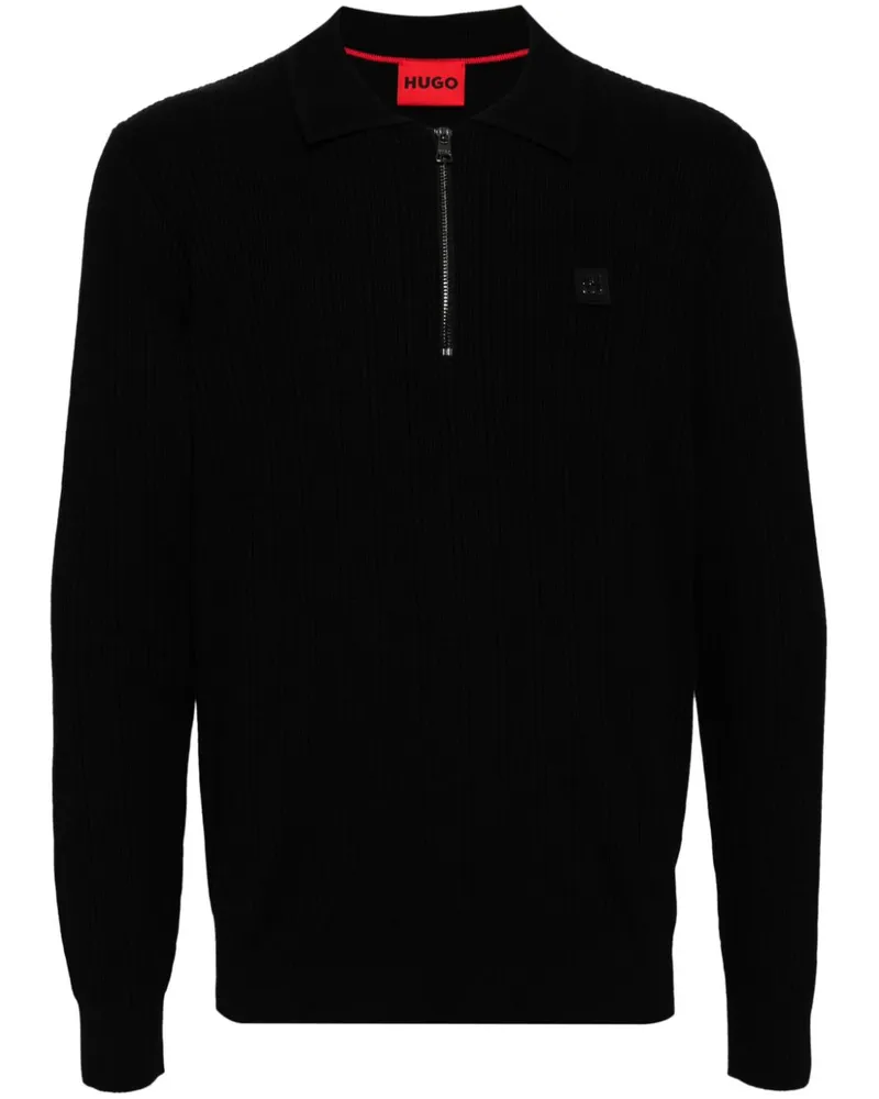 HUGO BOSS Langärmeliges Sweatshirt - Schwarz Schwarz