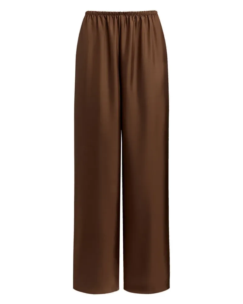 12 STOREEZ Palazzohose mit Stretchbund - Braun Braun