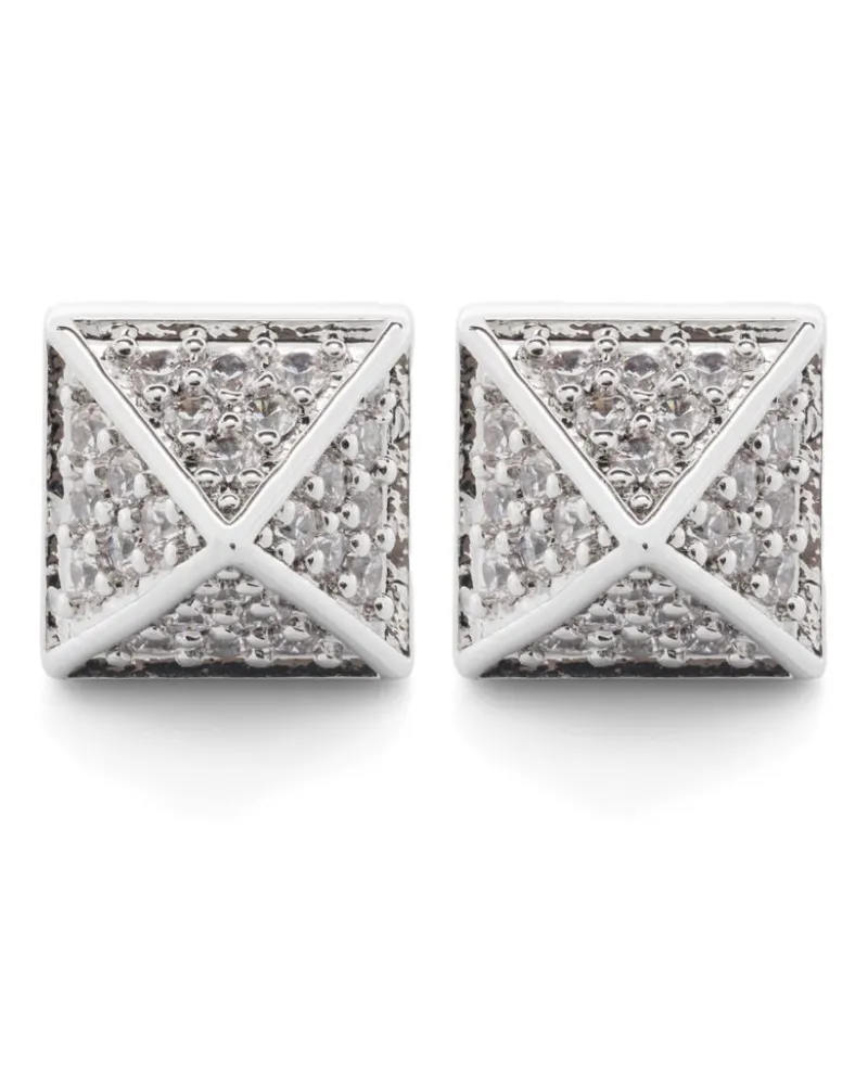 Eddie Borgo Pavé Pyramid earrings - Silber Silber