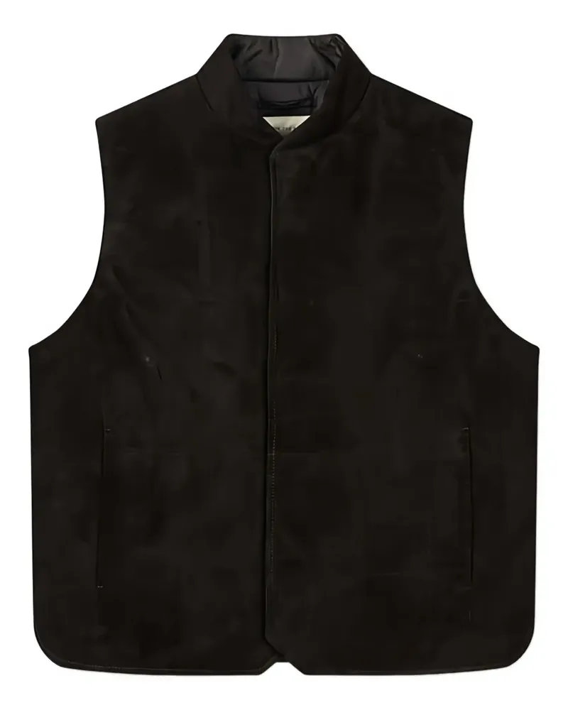 ManOnTheBoon suede down gilet - Schwarz Schwarz