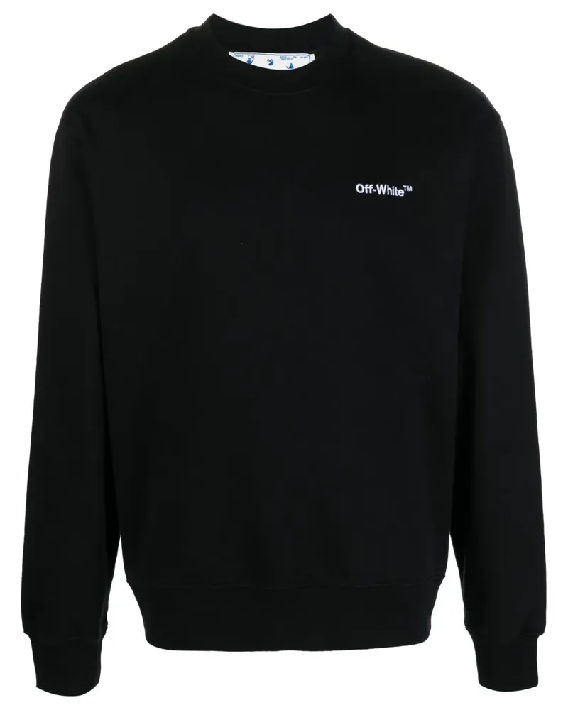 OFF-WHITE Helvetica Sweatshirt mit Logo-Print - Schwarz Schwarz