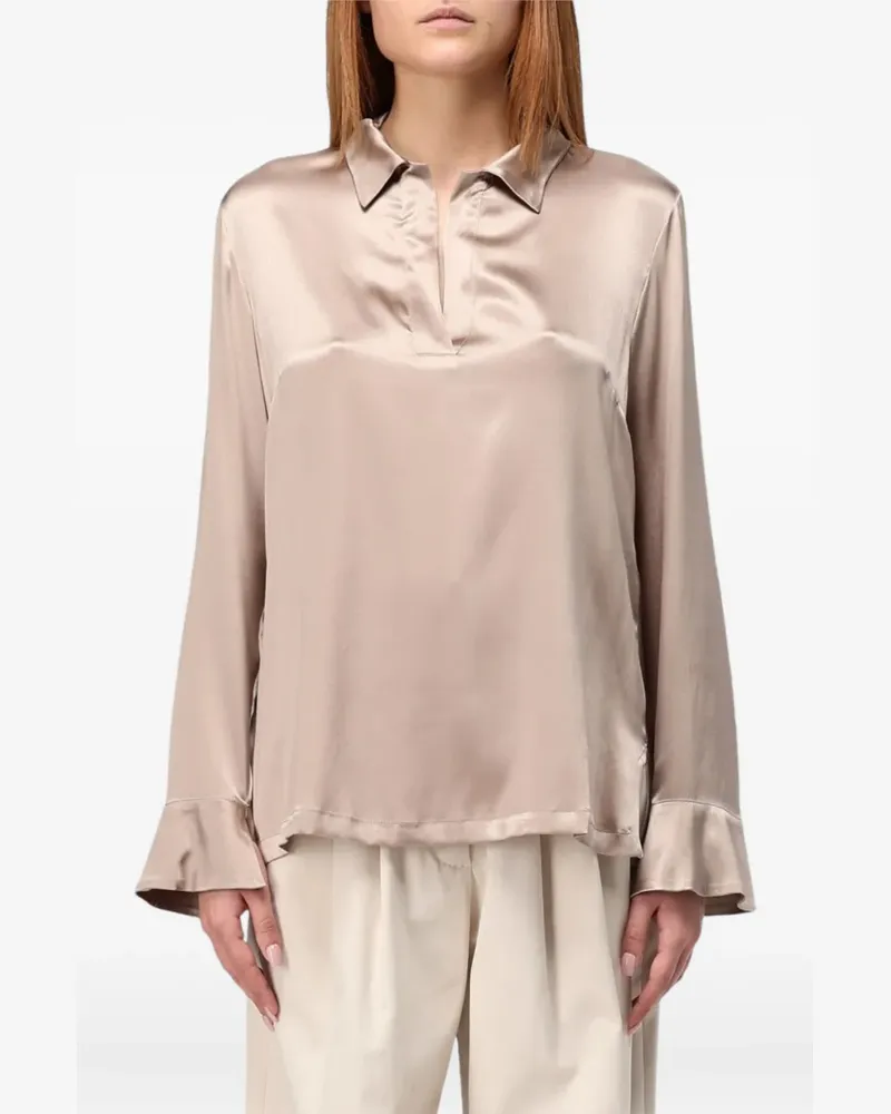 Maliparmi Hemd aus Satin - Nude Nude