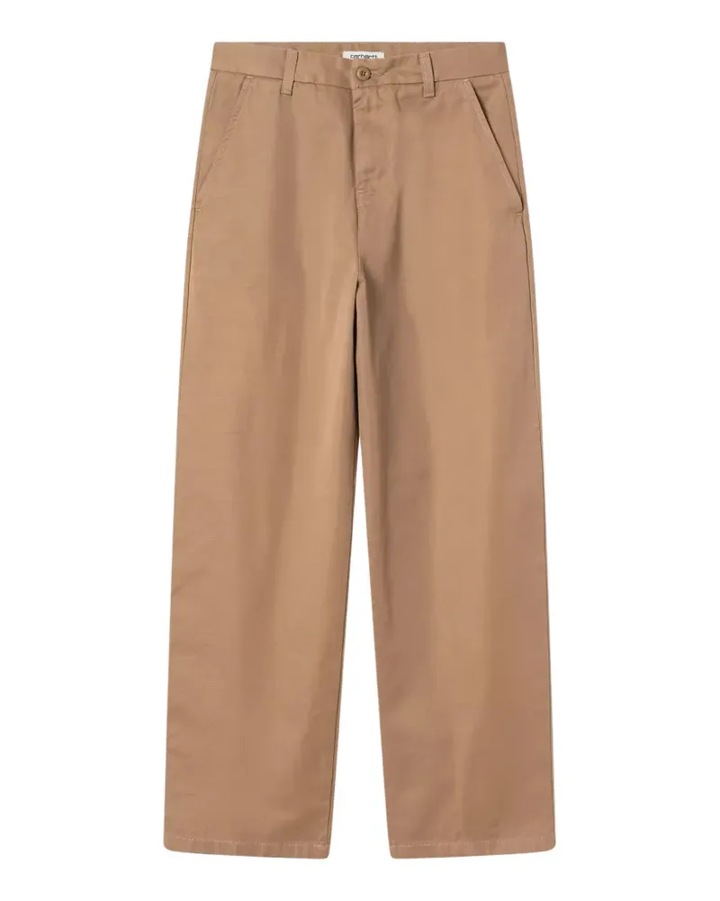 Carhartt WIP Gerade Hose mit Logo-Patch - Braun Braun