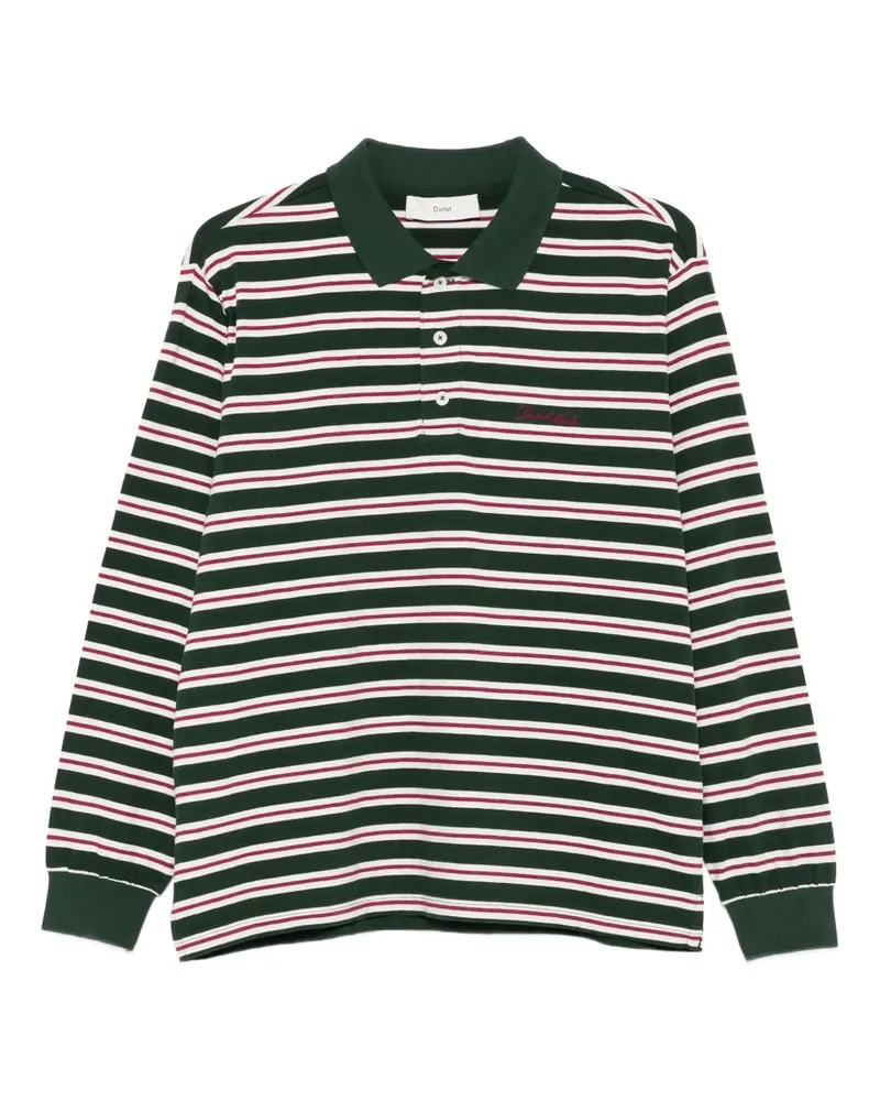 Dunst Gestreiftes Poloshirt - Grün Grün