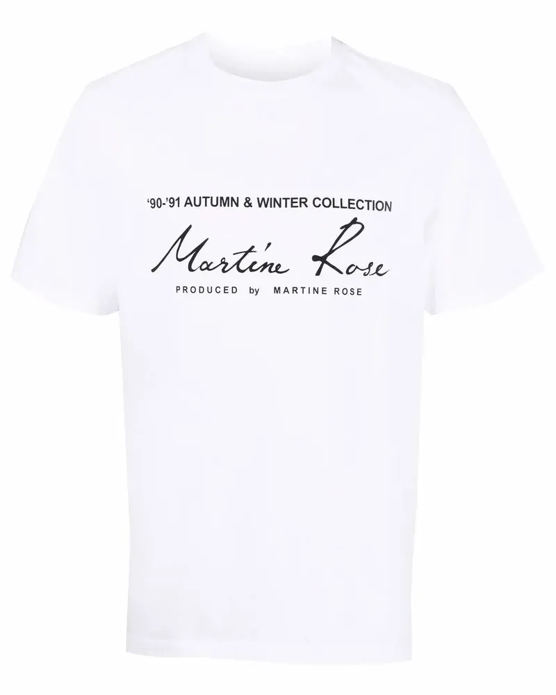 Martine Rose T-Shirt mit Logo-Print - Weiß Weiß