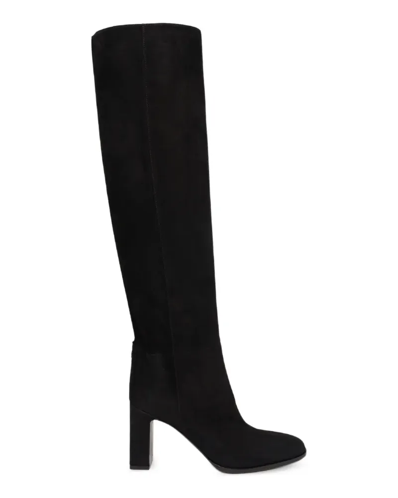 Jimmy Choo Overknee-Stiefel aus Wildleder - Schwarz Schwarz