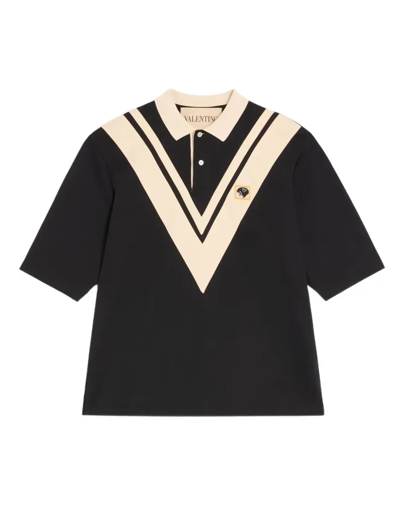 Valentino Garavani Besticktes Poloshirt - Schwarz Schwarz
