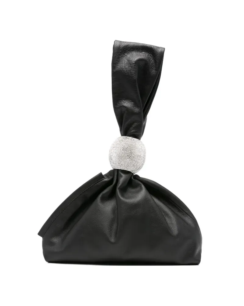 Giuseppe di Morabito Geknoteter Tote Bag mit Kristallen - Schwarz Schwarz
