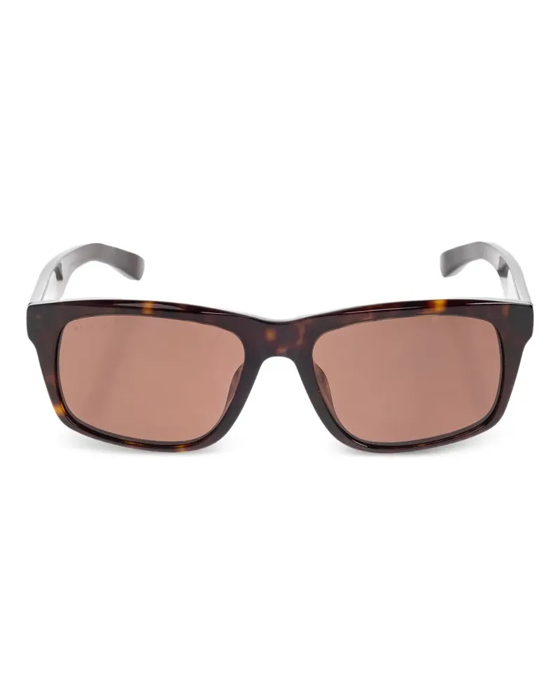 Balenciaga rectangle-frame sunglasses - Braun Braun