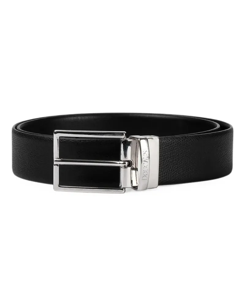 Doucal´s grained leather belt - Schwarz Schwarz