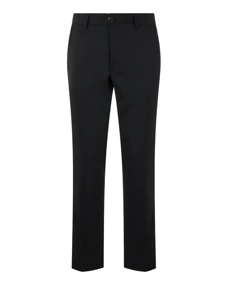 Slowear Gerade Hose mit Logo-Patch - Schwarz Schwarz
