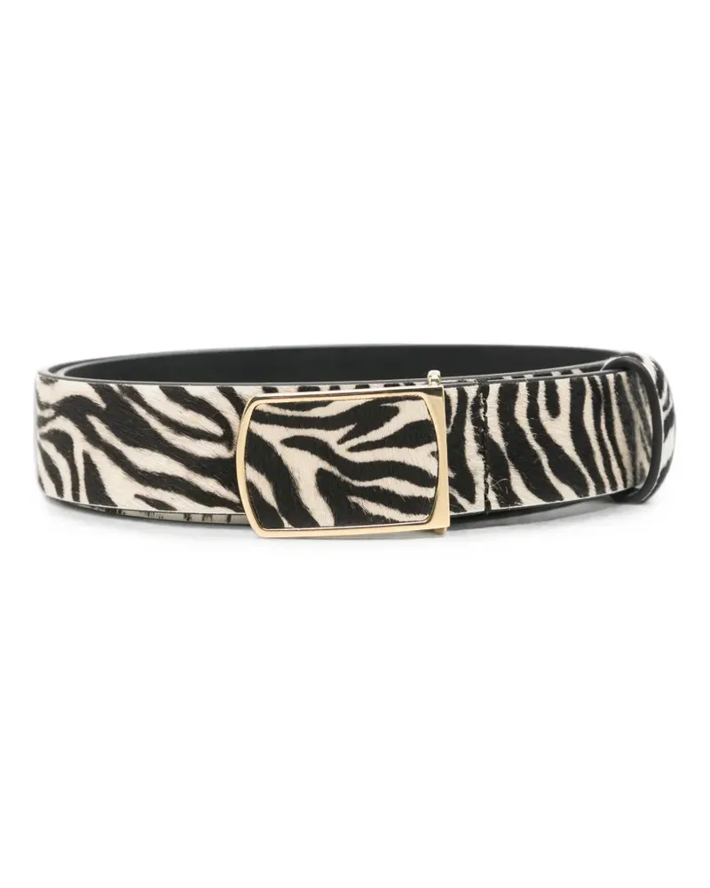 Isabel Marant zebra-print leather belt - Weiß Weiß