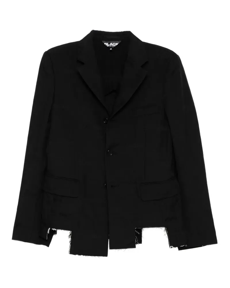 Comme des Garçons Sakko mit asymmetrischem Saum - Schwarz Schwarz
