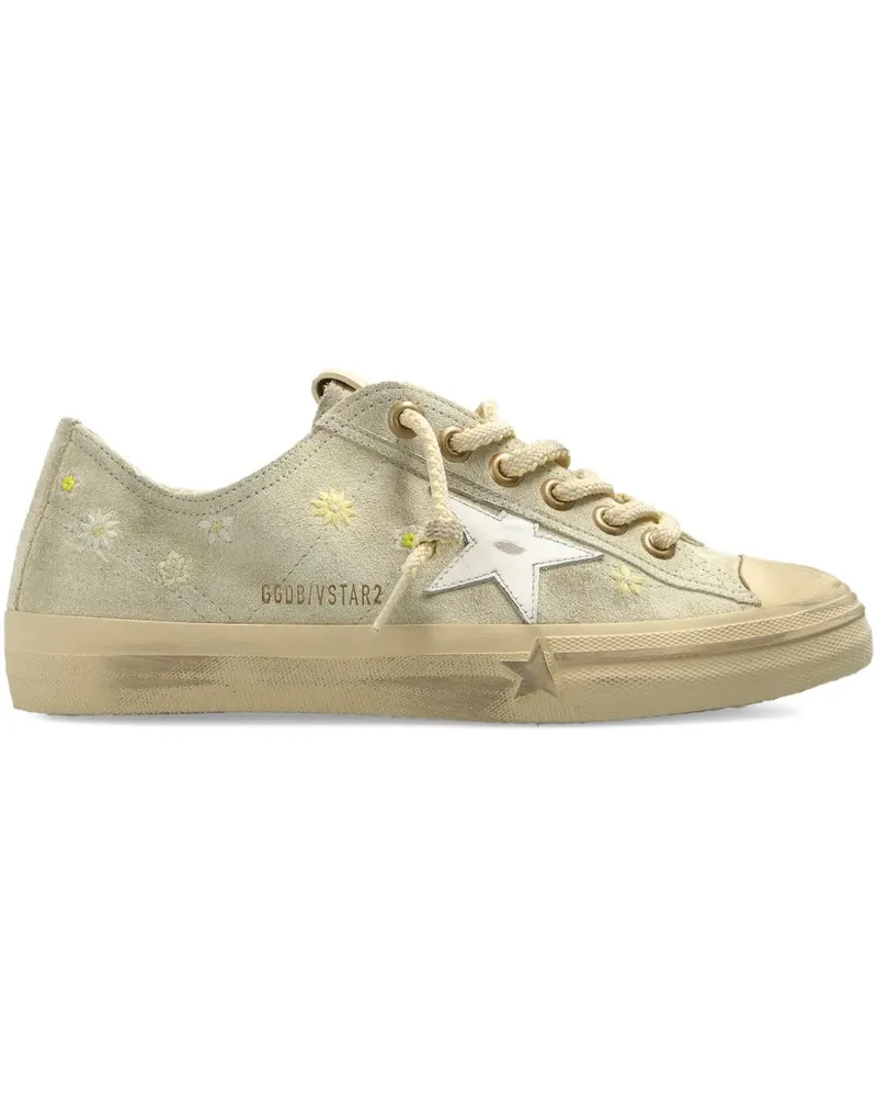 Golden Goose floral-embroidered sneakers - Nude Nude