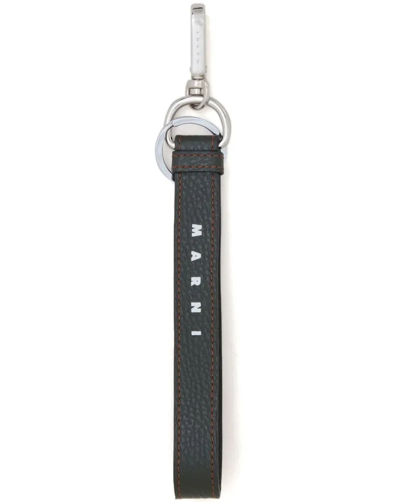 Marni Schlüsselanhänger mit Logo-Print - Schwarz Schwarz
