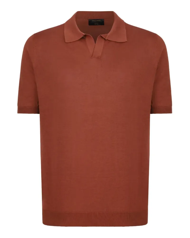 Gran Sasso Poloshirt mit kurzen Ärmeln - Braun Braun