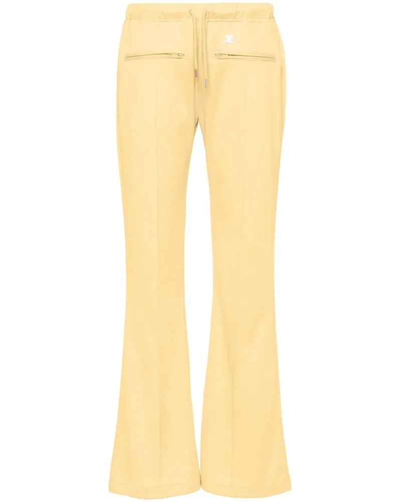 Courrèges Weite Hose mit Logo-Applikation - Gelb Gelb