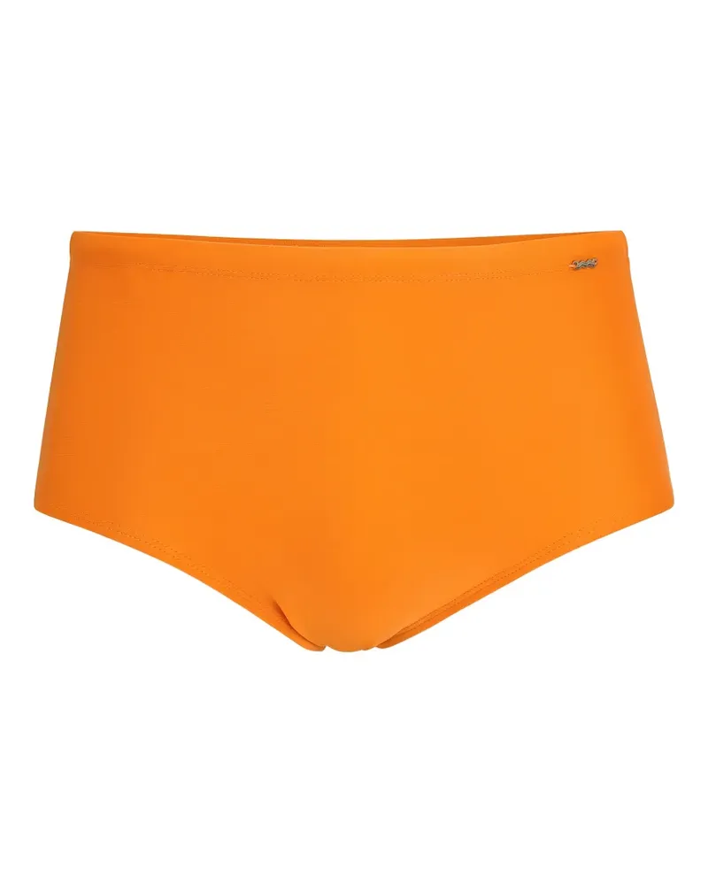 Amir Slama logo-plaque swim briefs - Orange Orange