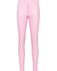 Patrizia Pepe Leggings mit beschichtetem Finish Rosa