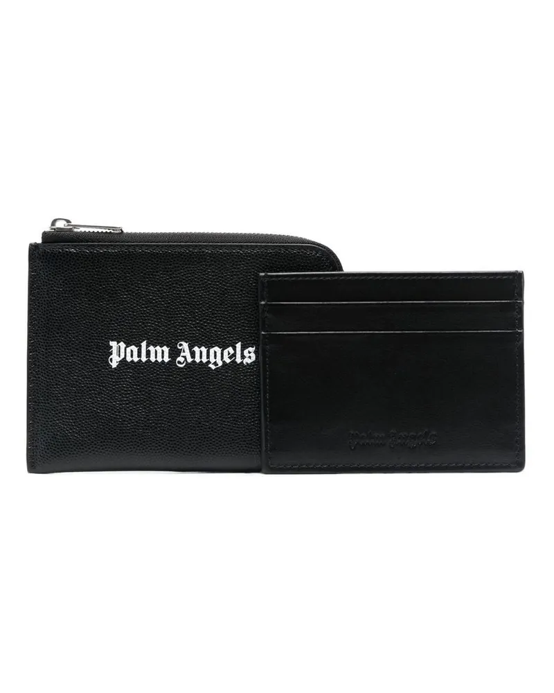 Palm Angels Portemonnaie mit Logo-Print - Schwarz Schwarz
