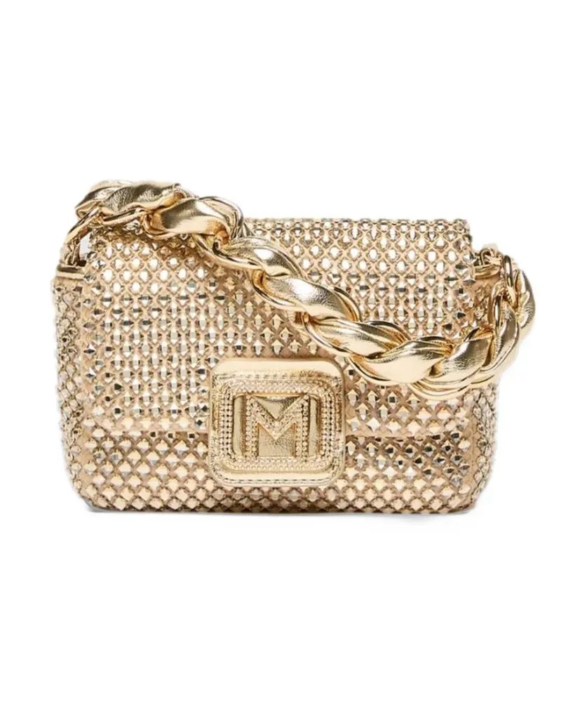 MARELLA small Le Muse crystal-embellished chain-link tote bag - Gold Gold