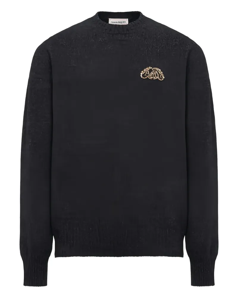 Alexander McQueen Seal Pullover mit Logo-Applikation - Grau Grau