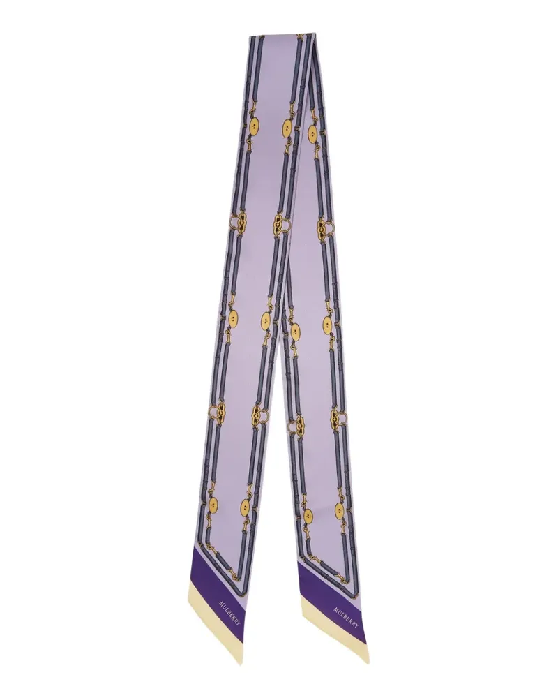 Mulberry Schal mit Ketten-Print - Violett Violett