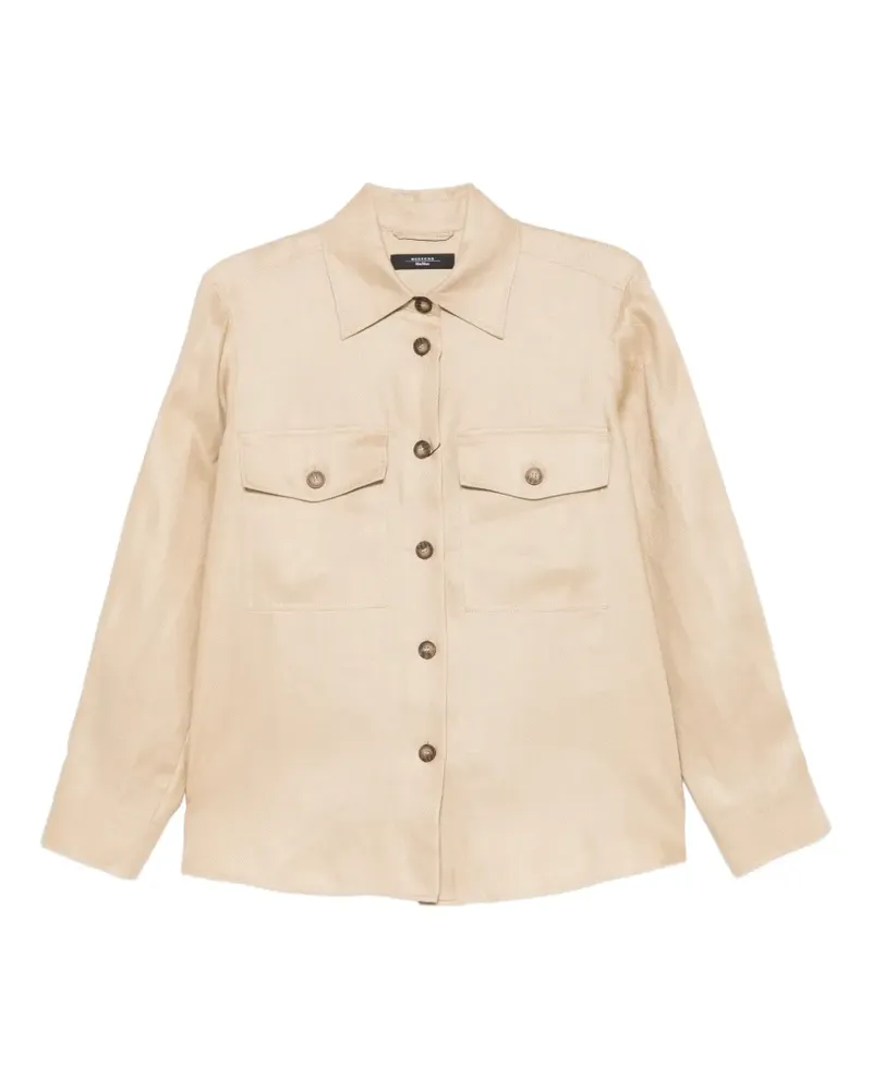 Max Mara flap-pocket shirt jacket - Nude Nude